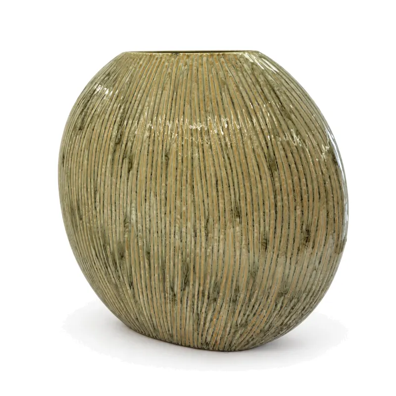 Sifan Green Vase Oval