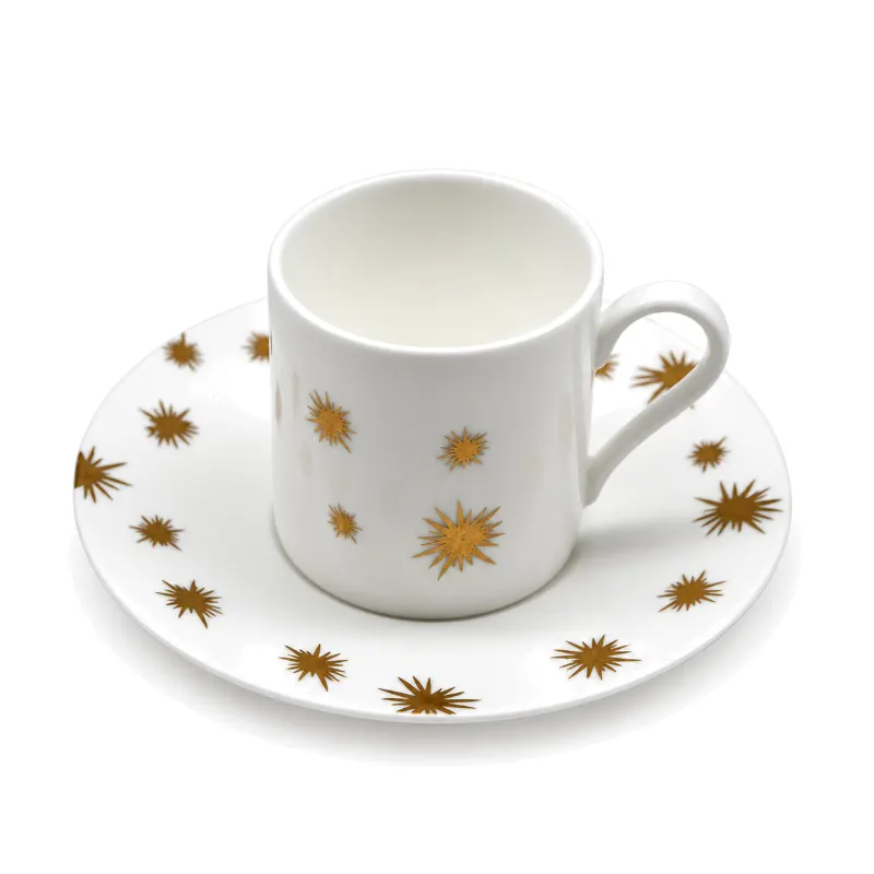 Gold Starburst Cup And Saucer