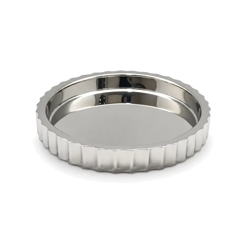 Polished Silver Fluted Tray