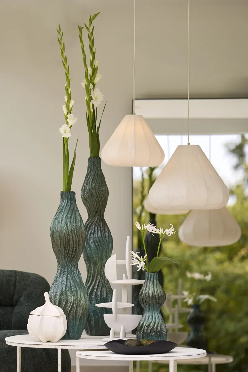 Vania Petrol Ceramic Vase