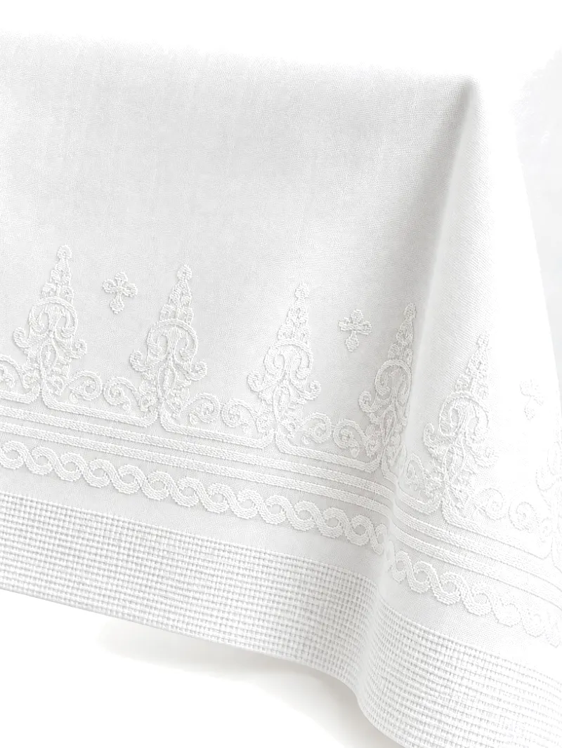 WHITE COTTON PLAIN 150*150
