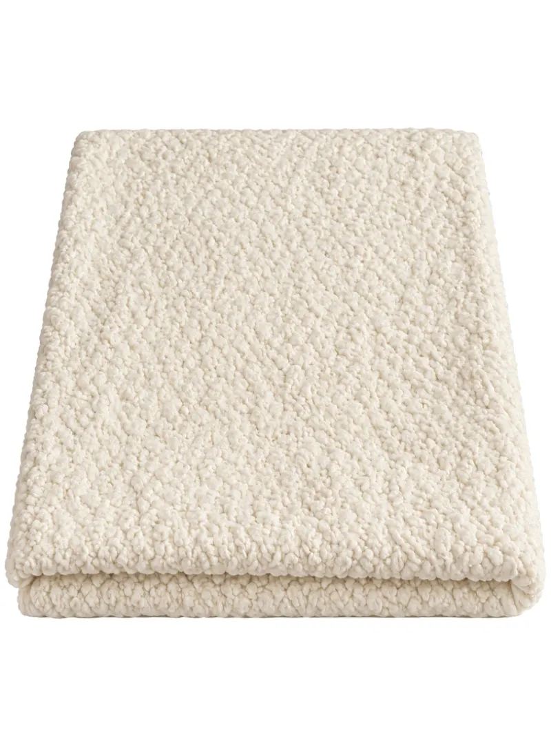 Teddy Throw Solid Offwhite