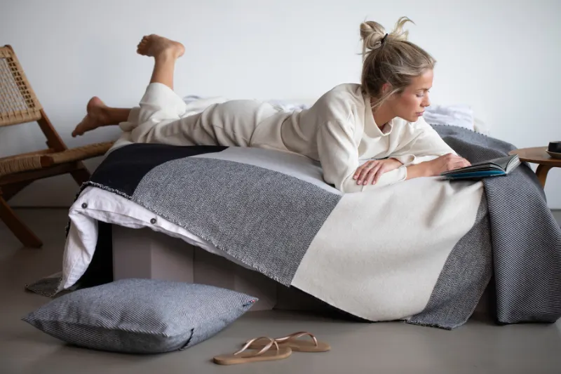 Nova Colour Block Cotton Throw