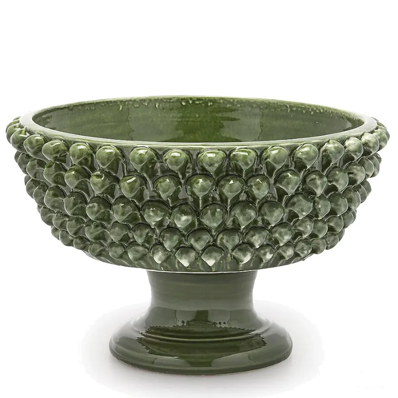 VASO FENICE PIGNA CIOTOLA CON PIEDE