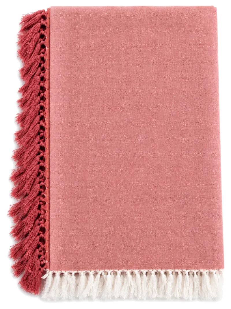 TABLE CLOTH TEXTILE CHAMBRAY RED