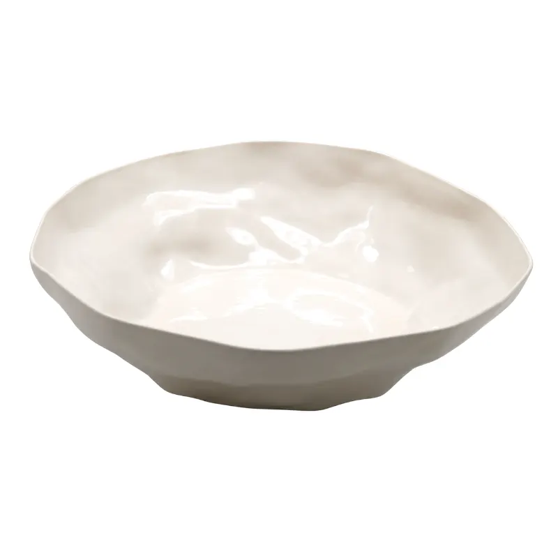 Glossy Ivory Ceramic Bowl