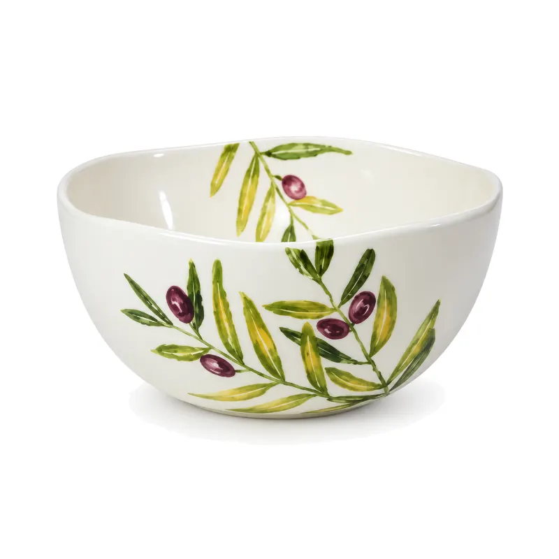 Ivory Bowl With Olive Branches
