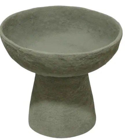 Textured Metal Bowl on Base