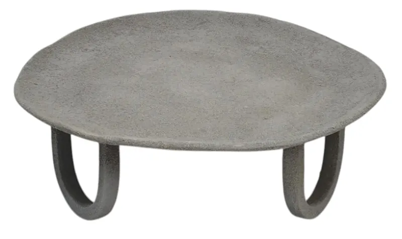 Textured Metal Round Plate on Base