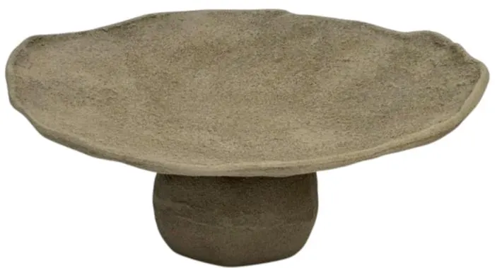 Textured Metal Round Dish on Base
