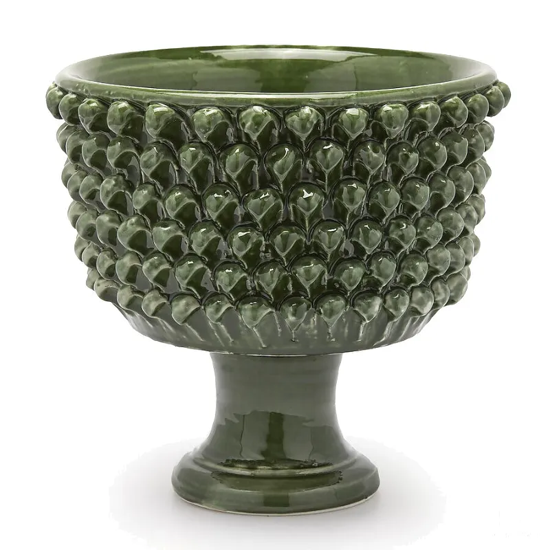 VASO FENICE PIGNA CIOTOLA CON PIEDE