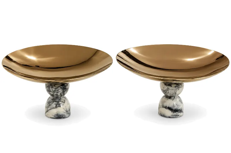 Stainless Steel Bowl With Stand Rose Gold