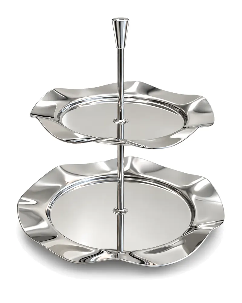 Cake Stand Dalga Metal Large