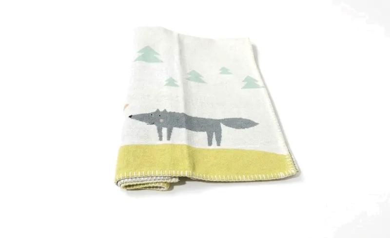 Lili Wolf Baby Blanket