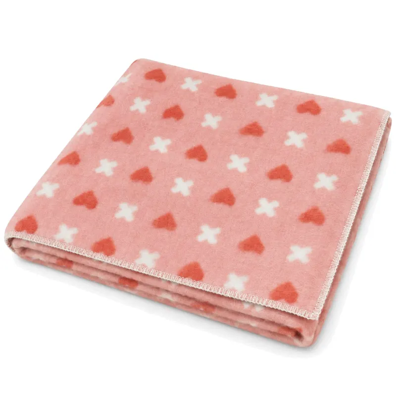 Mila Hearts & Crosses Toddler Blanket