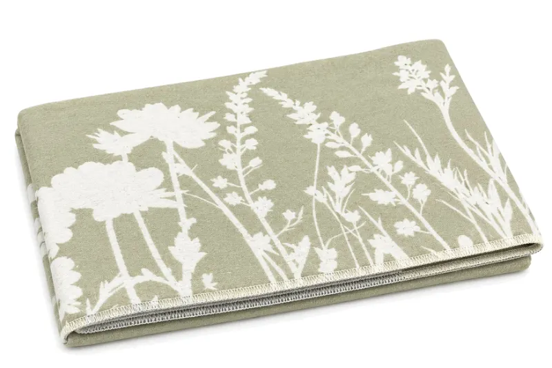 Silvretta Floral Silhouettes Cotton Throw