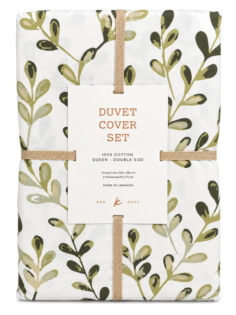 Green Branch Duvet Cover Set