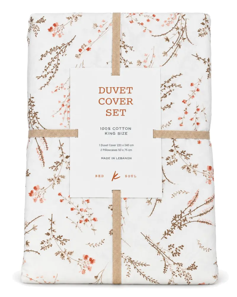 Pink Wheat Duvet Cover Set