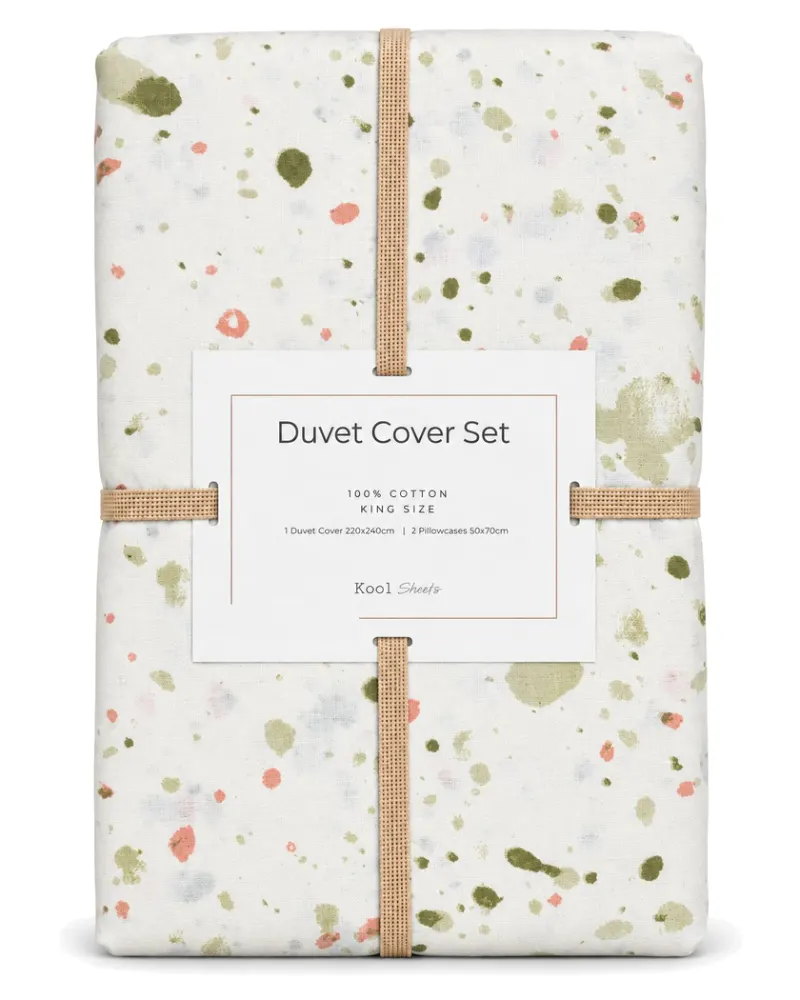 Green Spots Duvet Cover Set