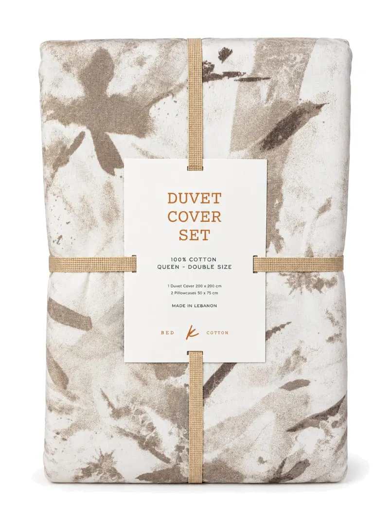 Brown Abstract Duvet Cover Set