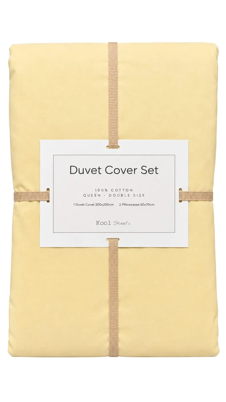 Pale Yellow Duvet Cover Set