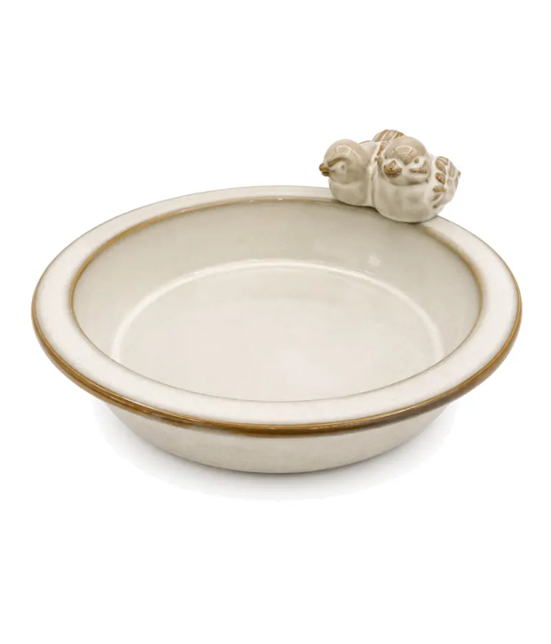 Bird Glazed Ironstone Bowl