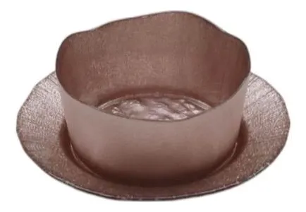 Glass Bowls with Saucers, Set of 6